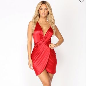 Red Satin Dress